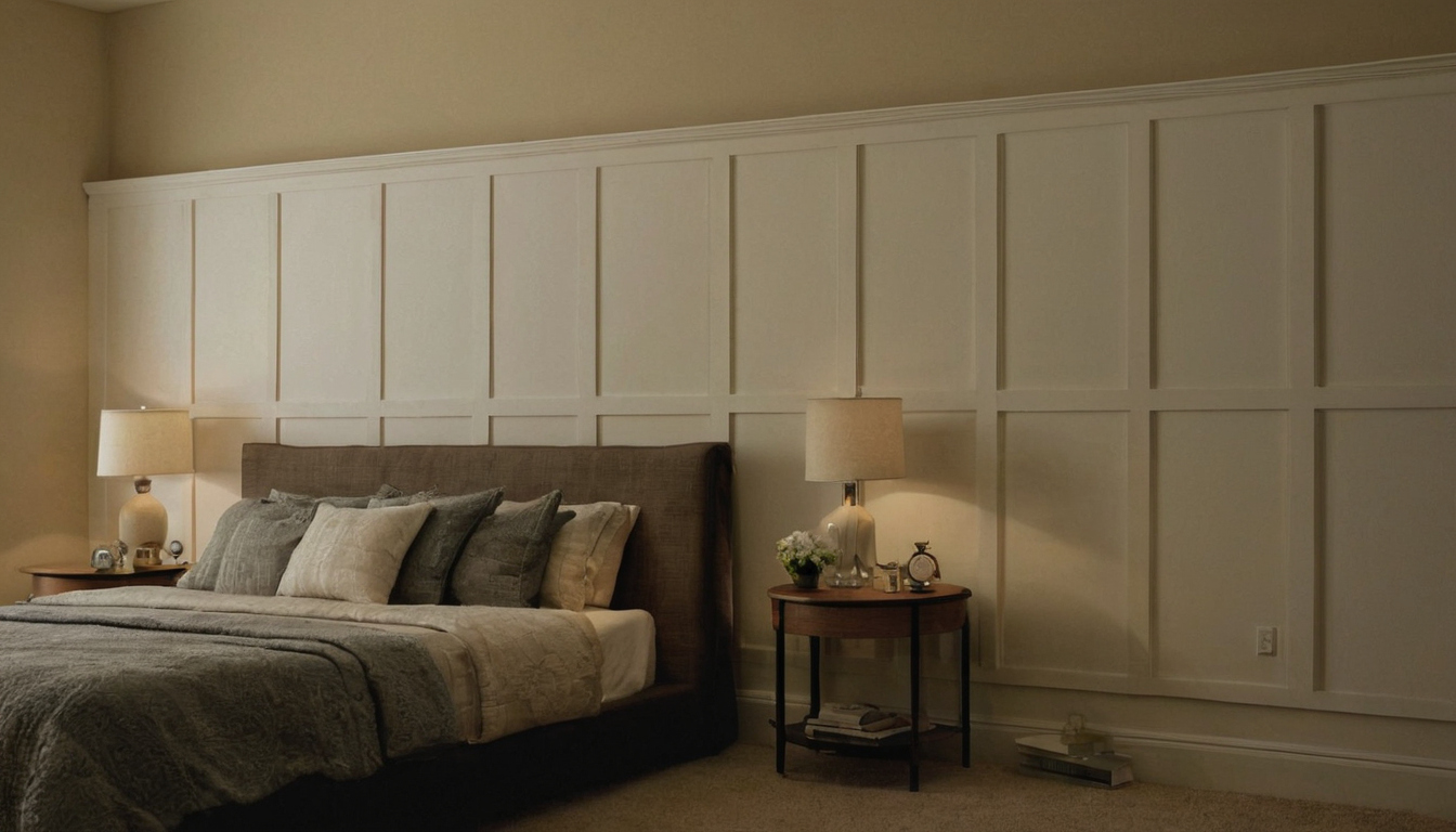 Practical visual for Which panels for walls are most suitable behind a bedroom bed